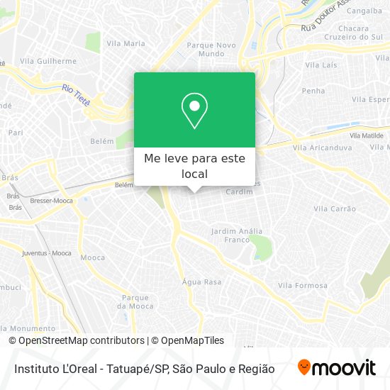 Instituto L'Oreal - Tatuapé/SP mapa