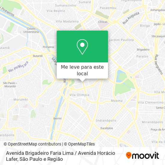 Avenida Brigadeiro Faria Lima / Avenida Horácio Lafer mapa