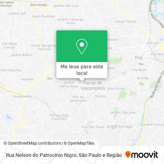 Rua Nelson do Patrocínio Nigro mapa