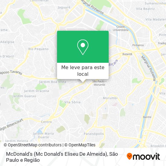 McDonald's (Mc Donald's Eliseu De Almeida) mapa