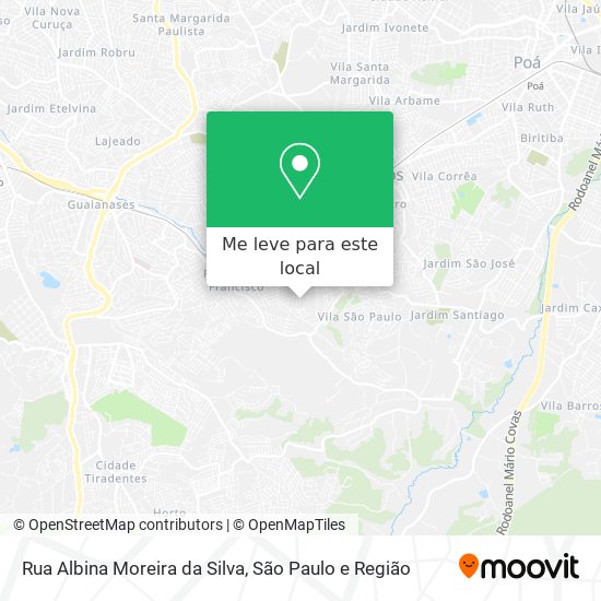 Rua Albina Moreira da Silva mapa