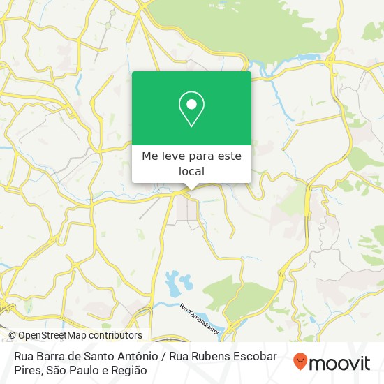 Rua Barra de Santo Antônio / Rua Rubens Escobar Pires mapa