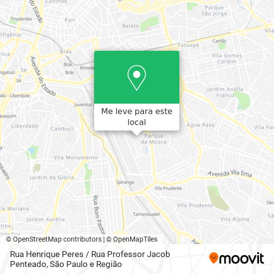 Rua Henrique Peres / Rua Professor Jacob Penteado mapa