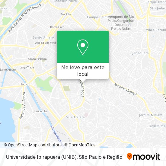 Universidade Ibirapuera (UNIB) mapa