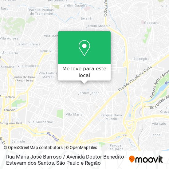 Rua Maria José Barroso / Avenida Doutor Benedito Estevam dos Santos mapa