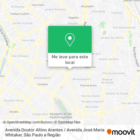 Avenida Doutor Altino Arantes / Avenida José Maria Whitaker mapa