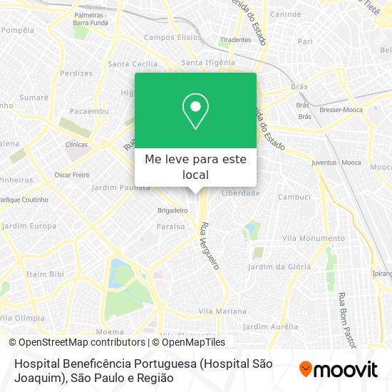 Hospital Beneficência Portuguesa (Hospital São Joaquim) mapa