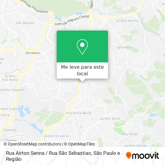 Rua Airton Senna / Rua São Sebastiao mapa