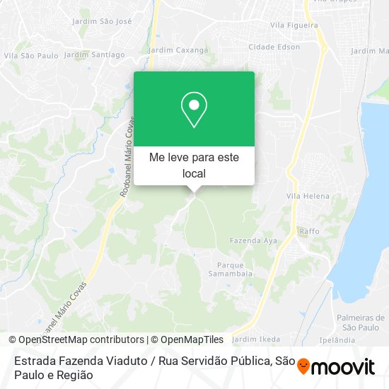 Estrada Fazenda Viaduto / Rua Servidão Pública mapa
