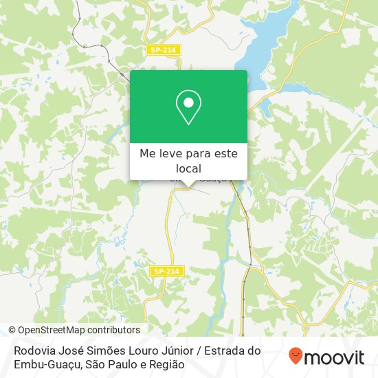 Rodovia José Simões Louro Júnior / Estrada do Embu-Guaçu mapa