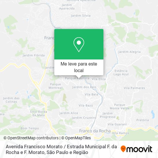 Avenida Francisco Morato / Estrada Municipal F. da Rocha e F. Morato mapa