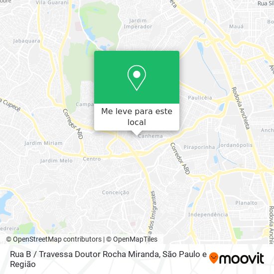 Rua B / Travessa Doutor Rocha Miranda mapa