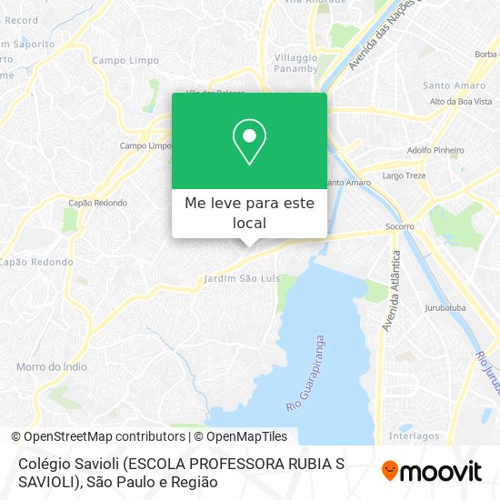 Colégio Savioli (ESCOLA PROFESSORA RUBIA S SAVIOLI) mapa