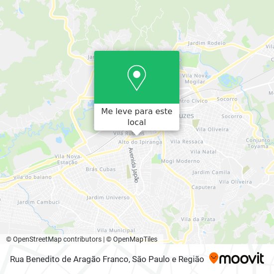 Rua Benedito de Aragão Franco mapa