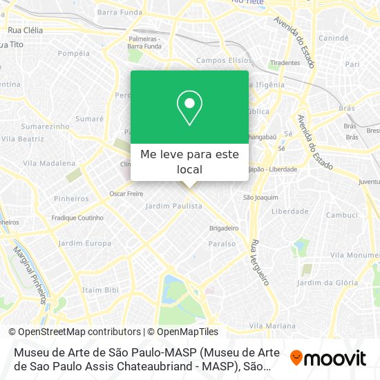 Museu de Arte de São Paulo-MASP (Museu de Arte de Sao Paulo Assis Chateaubriand - MASP) mapa