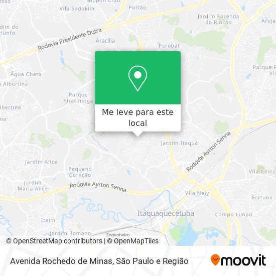 Avenida Rochedo de Minas mapa