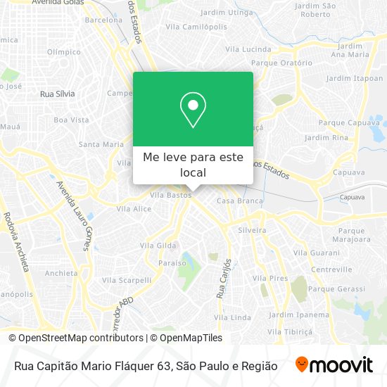 Rua Capitão Mario Fláquer 63 mapa