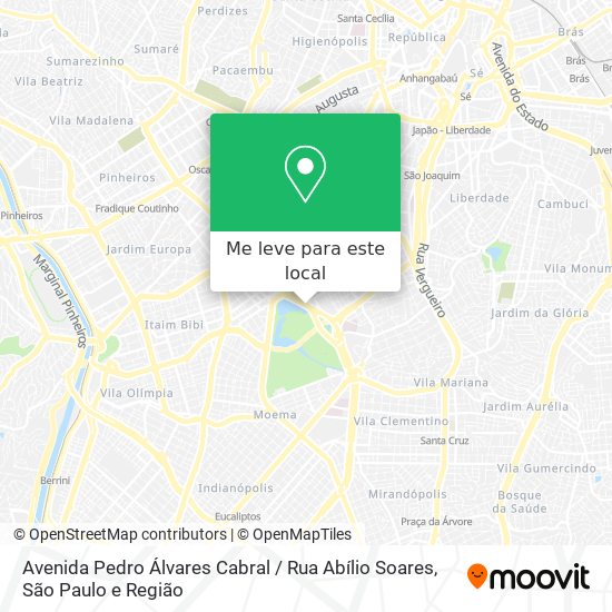 Avenida Pedro Álvares Cabral / Rua Abílio Soares mapa