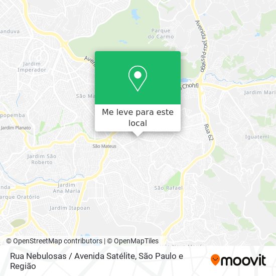 Rua Nebulosas / Avenida Satélite mapa