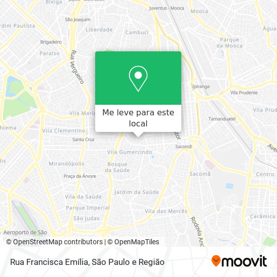 Rua Francisca Emília mapa