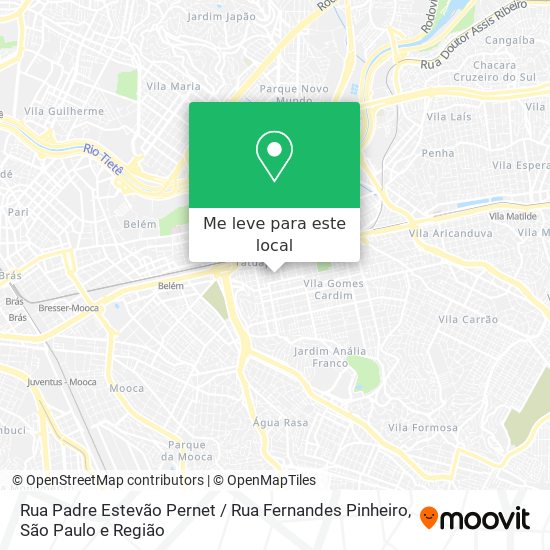 Rua Padre Estevão Pernet / Rua Fernandes Pinheiro mapa