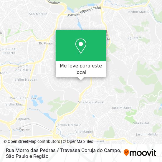 Rua Morro das Pedras / Travessa Coruja do Campo mapa