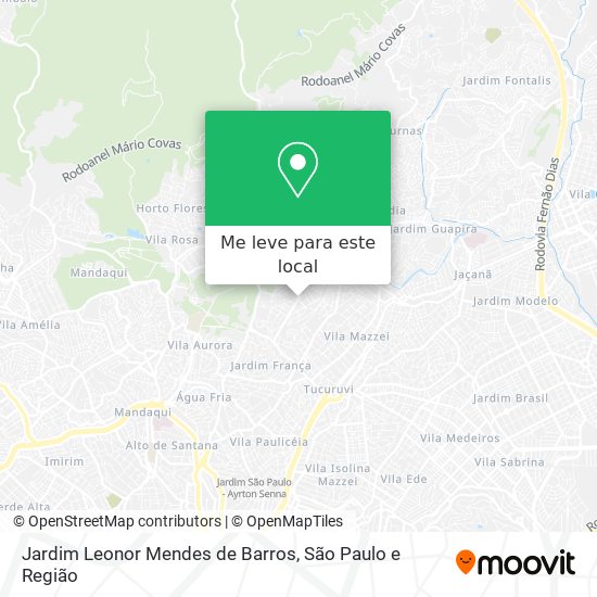 Jardim Leonor Mendes de Barros mapa