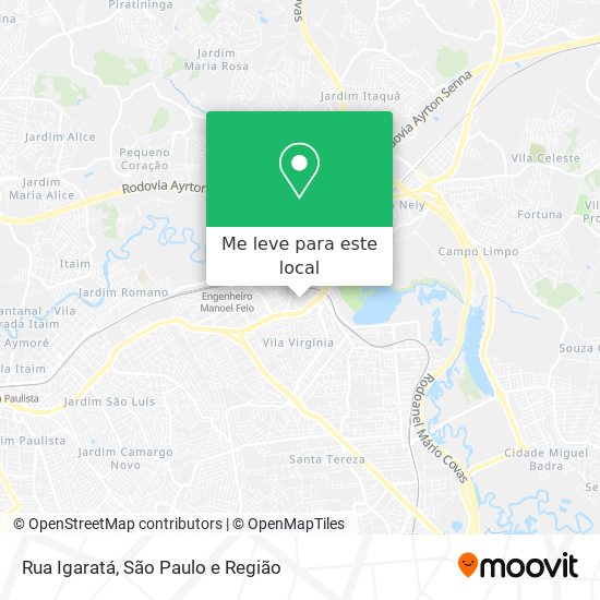 Rua Igaratá mapa