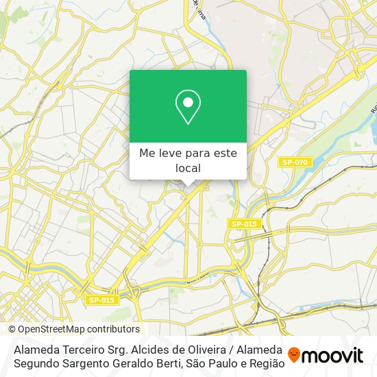 Alameda Terceiro Srg. Alcides de Oliveira / Alameda Segundo Sargento Geraldo Berti mapa
