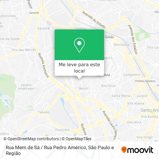 Rua Mem de Sá / Rua Pedro Américo mapa