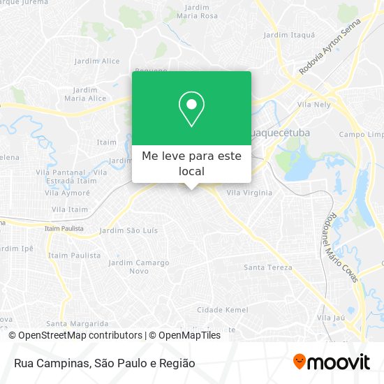 Rua Campinas mapa