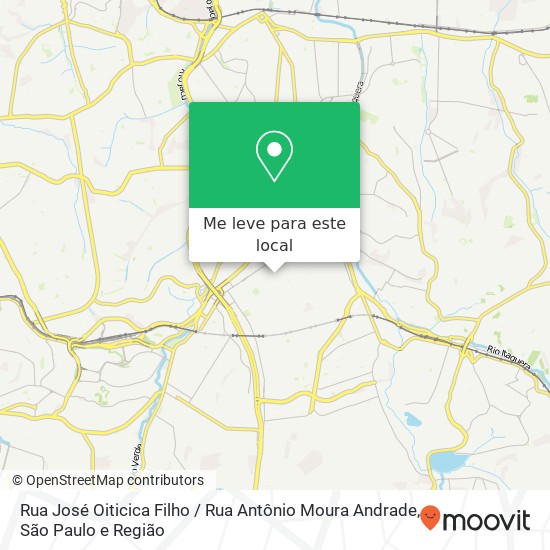 Rua José Oiticica Filho / Rua Antônio Moura Andrade mapa