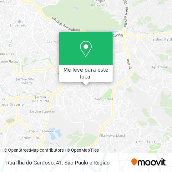 Rua Ilha do Cardoso, 41 mapa