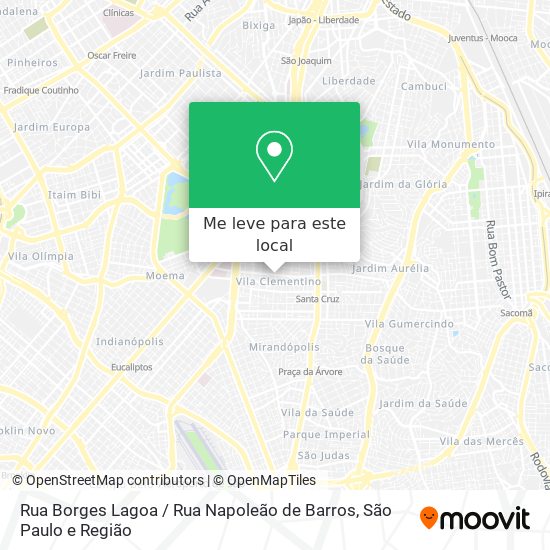 Rua Borges Lagoa / Rua Napoleão de Barros mapa