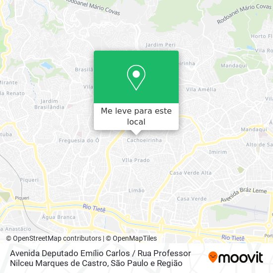 Avenida Deputado Emílio Carlos / Rua Professor Nilceu Marques de Castro mapa