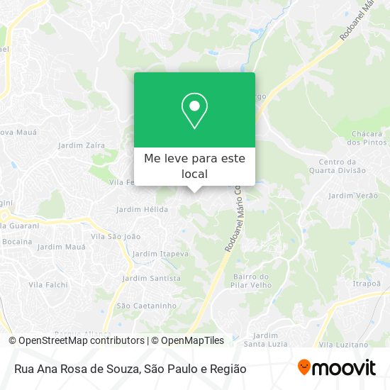Rua Ana Rosa de Souza mapa