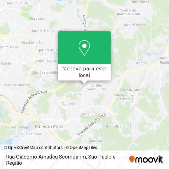 Rua Giácomo Amadeu Scomparim mapa