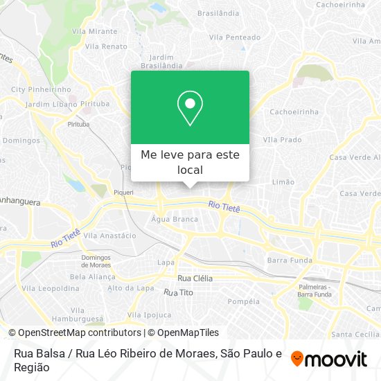 Rua Balsa / Rua Léo Ribeiro de Moraes mapa