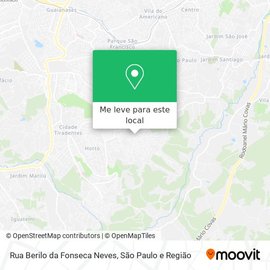 Rua Berilo da Fonseca Neves mapa