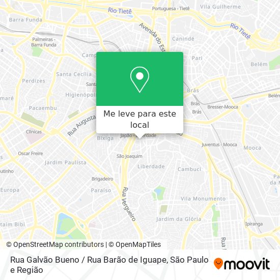 Rua Galvão Bueno / Rua Barão de Iguape mapa