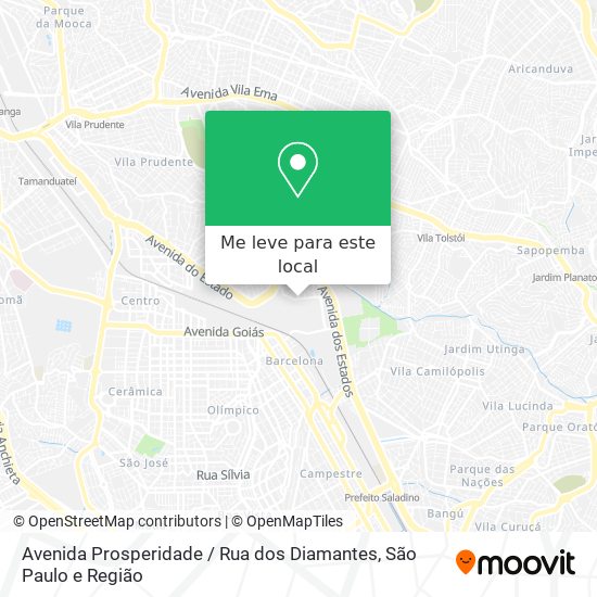 Avenida Prosperidade / Rua dos Diamantes mapa