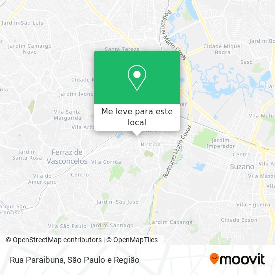 Rua Paraibuna mapa