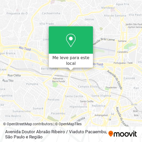 Avenida Doutor Abraão Ribeiro / Viaduto Pacaembu mapa