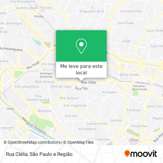 Rua Clélia mapa