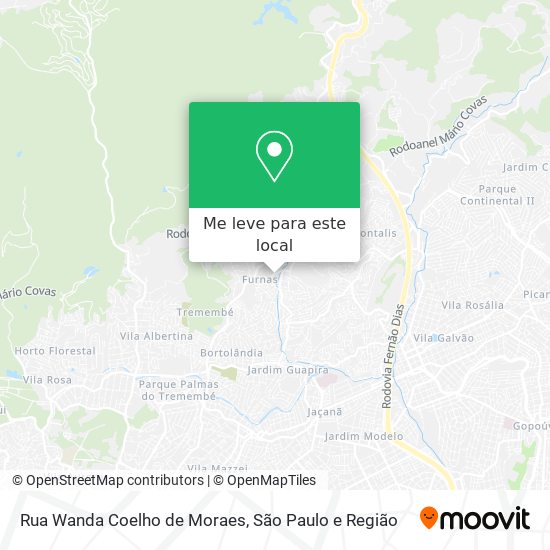 Rua Wanda Coelho de Moraes mapa