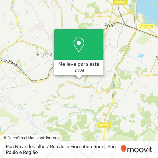 Rua Nove de Julho / Rua Júlia Fiorentino Rosel mapa