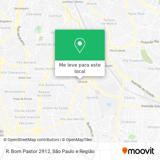 R. Bom Pastor 2912 mapa