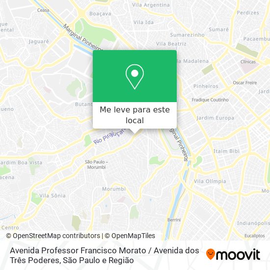 Avenida Professor Francisco Morato / Avenida dos Três Poderes mapa