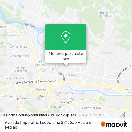 Avenida Imperatriz Leopoldina 331 mapa