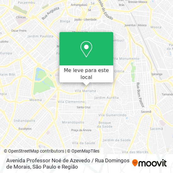 Avenida Professor Noé de Azevedo / Rua Domingos de Morais mapa